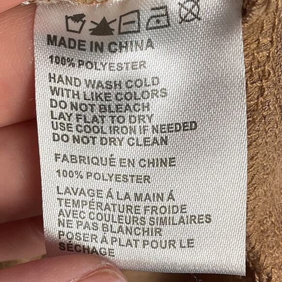 Paper Crane Womens Brown Faux Suede Mini Dress Large Brown OT30114A - Picture 5 of 9